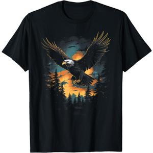 Eagle Forest Animal Wildlife T-Shirt, S