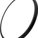 20 Inch Large LED Flush Mount Ceiling Light, 40W, 4350LM, 3000K/4000K/6000K CCT Selectable,Black Round Flat Panel Light Low Profile Ceiling Light Fitures for Hallway, Kitchen, Bedroom, Laundry(1PK)