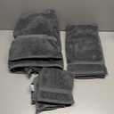 Chakir Turkish Linens 4 Piece Extra Large Bath Towels, Cotton Luxury Turkish Towels for Bathroom, Soft Absorbent Bath Towels, 30 x 60 Inches, Dark Gray