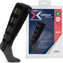 Compression Garment 30-50 mmHg Lower Leg Compression Wrap - Ideal for Mild to Moderate Lymphedema Swelling, Venous Insufficiency, and Post-Op Edema (Black)