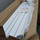 Duzzy Slatwall Panels, 4' H x 8' W PVC Slat Wall Paneling for Garage Wall Storage Organizer (White)