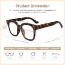 Madison Avenue Women Blue Light Glasses,Oversize Blue Light Blocker for Women, Anti Eyestrain & UV Protection Computer Eyeglasses Hanna (Tortoiseshell)
