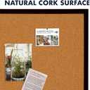 Quartet Cork Bulletin Board, Framed Corkboard, 2' x 3', Black Frame, Message Board, Vision Board (MWDB2436-BK)