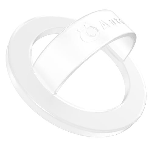 Anteel Magnetic Silicone Ring Grip Phone Holder, Strong Magnetic Attraction, Comfy and Portable, Removable Finger Loop Grip for Magsafe Phone Case (Clear)