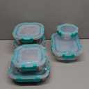 MFY 11 Pack Glass Storage Containers with Lids, Glass Meal Prep Containers Set, Airtight Lunch Containers with Lids, Microwave, Oven, Freezer and Dishwasher Safe, Green