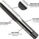 Century Drill & Tool 95115 5/8-11 NF (National Fine) Fractional Plug Tap, High Carbon Steel for Use in Metal Applications, 75% Thread Engagement over 60% Industry Standard