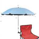 Chair Umbrella with Clamp,46 inches UPF 50+ Clip on Parasol for Patio,Beach Chairs,Strollers,Wheelchairs,Golf Carts
