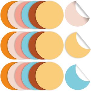 60Pcs 6in Classroom Floor Stickers Groovy Large Removable Number Spot Markers Vinyl Floor Carpet Decals Line up Sitting Dots for Back to School Decor Teacher Student Elementary Kindergarten Preschool (Colorful)