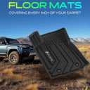 YHTAUTO Automotive Floor Mats Compatible with Toyota Tacoma 2016-2023, TPE All Weather Car Mats Waterproof Anti-Slip Odorless Floor Liner, Interior Car Accessories, 1st Row, Set of 2