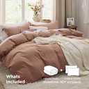 Bedsure Mocha Mousse Duvet Cover King Size - 3 Pieces Prewashed Cotton-Like Polyester Extra Soft Bedding Set, Includes 1 Duvet Cover 104x90 Inches with Zipper Closure & 2 Pillow Shams, No Comforter