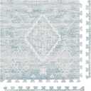 Baby Play Mat  4x8 Indigo Ula  Set of 8 Tiles  Cushioned EVA Foam Play Mat for Floor, Soft Interlocking Baby Crawling Mats for Hard Floors