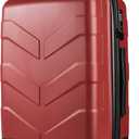 TILYMOL Hardside Carry On Luggage 22x14x9 Airline Approved with Spinner Wheels, Lightweight 20-inch Carry-On Suitcase for Men & Women, Red