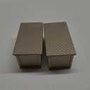 Beasea Pullman Loaf Pan 2 Pack, 1 lb Non-Stick Bread Pan with Lid Carbon Steel Gold Toast Box Mold With Cover For Bakeware Bread, Baking Tools for Oven Baking