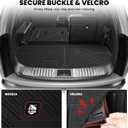 LASFIT Cargo Mats for Kia Telluride Gas 2027 (Not Fit Hybrid), Black