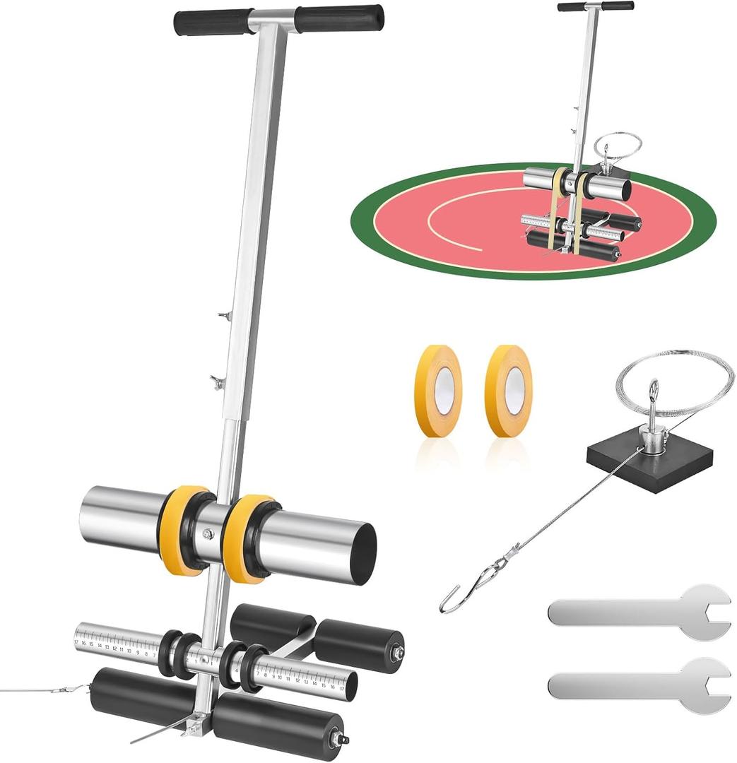 Court Line Tape Machine, Hand Pushed Basketball Court Line Striping Machine, Field Line Striping Marking Machine, Floor Paint Tape Applicator for Parking Lots, Driveway, Playground