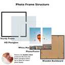 JCJMY 24x24 Picture Frame Set of 2 Black with 20x20 Mat, Display Photo 20x20 with Mat or 24 x 24 Without Mat, Wall Hanging Large 24x24 Poster Frame with Shatter Resistant Plexiglass, 2 Pack, Black