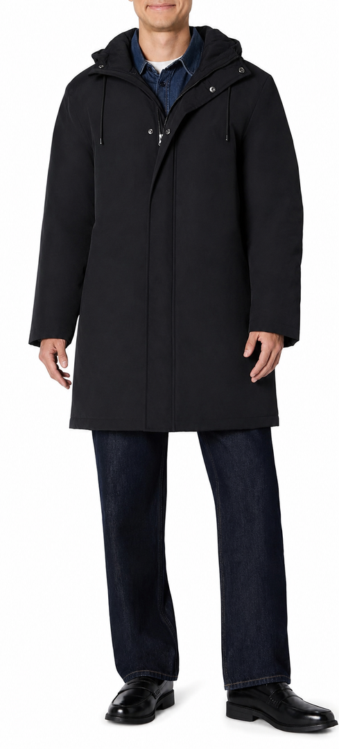 Men's Modern Oversized-Fit Heavyweight Parka Jacket, Size M