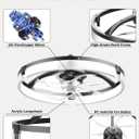 AIKVSXER 20" Ceiling Fan with Light, Modern Low Profile Fan Light, Quiet DC Motor, 6 Speeds, 3000K-6500K Dimmable LED, App & Remote Control, for Bedroom Living Room Indoor Home Decor