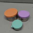 Everusely - Stainless Steel Food Containers - 3 Pack, Bright - Lunch Box for Kids - Snack Containers for Office, Home Food Storage - Leakproof w/Silicone Lids - Dishwasher & Freezer Safe