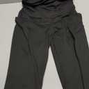 Walifrey Women's Maternity Leggings with Pockets Over The Belly,Pregnancy Yoga Pants Activewear Workout Leggings (Small)