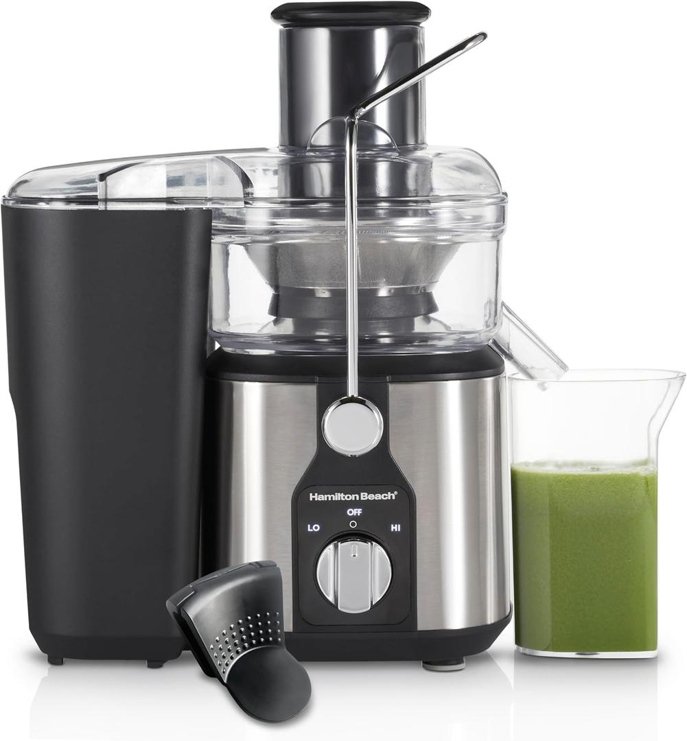 Hamilton Beach Easy Clean Juice Extractor with Easy Sweep cleaning tool, 3" Big Mouth chute, R67870 