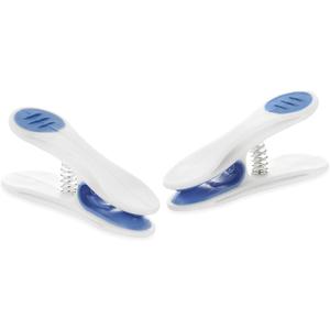 Whitmor Soft Touch Clothespins Set of 10 (White / Blue)