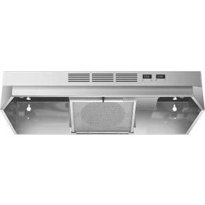 Tieasy 30 Inch Kitchen Stove Hood, 400 CFM Convertible Vent Hood (Ducted/Ductless) with 2-Speed Exhaust Fan, Rocker Switch Control, Stainless Steel Under Cabinet Mount with Multiple Venting Options