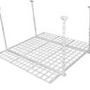 HyLoft Overhead adjustable Garage Storage Rack,Heavy Duty Steel Garage Storage System, 45-Inch x 45-Inch, White