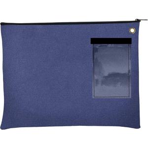 BankSupplies Canvas Interoffice Mailer 14 oz 14W x 11H Royal Blue Zipper Closure with Grommet