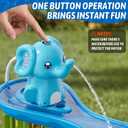 HYES Water Table Pump, Rechargeable Cordless Pump with Magnetic, Elephant Water Pump Continuous Flow, Non-Stop Summer Outdoor Outside Backyard Fun Toys Gifts for Toddlers Kids, Blue