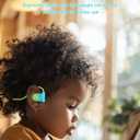 Kid Headphones for School, Air Conduction Open Ear Headphones, 3.5mm Jack Wired Cord, Ultra-Comfort, Ergonomic and Lightweight Design Perfect for School and Outdoor Activities-Blue Green