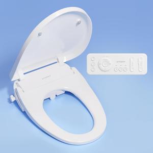 TUSHY Cloud+ Electric Bidet Toilet Seat with Remote, Heated, Elongated