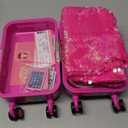 American 18 Inch Doll Clothes Accessories-18 inch Doll Suitcase-Glasses,Beret,Shoes,Handbag,Camera, Passport,Mobile Phone Travel Set Valentine's Gift Toys for 3-12 Girls