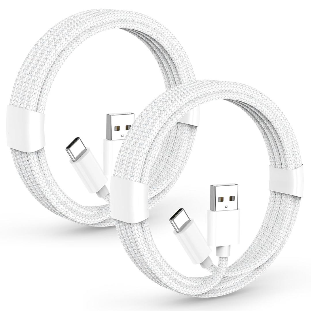 5FT iPhone 17 16 15 Fast Car Charger Cord, [MFi Certified] 30W Braided USB to USB C Carplay Cable, 2 Pack 5 Foot USB Type C Charge Cord for iPhone 17 16 15 Pro Max, iPad Pro, Galaxy, Moto G,LG, Pixel
