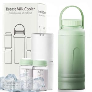 22oz Breast Milk Cooler Bottle  Portable Milk Cooler for Breastmilk, 360 Total Cooling for 24 Hours; Breastmilk Chiller with 2pcs Baby Bottles | Breastfeeding Essentials, BPA Free