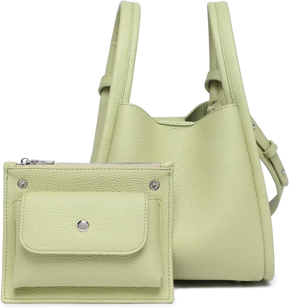 PU Leather Tote Bag Slouchy Handbag with Zipper Stylish for Women's