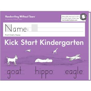 Learning Without Tears Kick Start Kindergarten, Age 3+, Preschool, Handwriting Practice, Writing Book, School & Home, Language Arts, Tutoring, Sensory