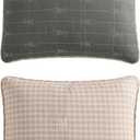 Eddie Bauer - King Pillow Covers, Reversible Cotton Pillow Covers, Lightweight Home Decor for All Seasons (Troutdale Green, King)