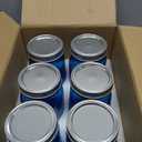 eleganttime Blue Wide Mouth Mason Jars 32 oz,6 Pack Colored Quart Glass Canning Jars with Airtight Lids for Canning,Pickling,Storage,DIY Crafts & Dcor