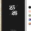 Monthly Planner 2025-2026, 21 Months Calendar Planner 2025-2026, April 2025 - December 2026, 7" x 10", 25-26 Monthly Calendar, Perfect for School Office Home Planning - Black