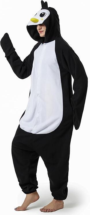 Snug Fit Unisex Adult Onesie Pajamas, Flannel Cosplay Animal One Piece Halloween Costume Sleepwear Homewear, Size M