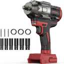 Cordless Impact Wrench 1/2 inch for Mil-waukee 18V Battery, 900Ft-lbs(1200N.m) High Torque Impact Driver, Brushless Impact Gun with 4-Mode Speed, 6 Sockets, LED Work Light (Battery NOT included)