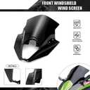 Huggkey Motorcycle Double Bubble Racing Windscreen For Ninja650/ER6F 20-26