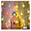 Star String Lights 120 LED 40FT, 8 Modes Plug in Star Fairy Lights with Timer & Memory, Indoor Outdoor Star Christmas Lights for Birthday Party Bedroom Wedding Home Classroom Decor Macaron Colors