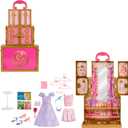 Mattel Universal Pictures Wicked Glindas Glamorous Closet with 2 Unique Looks, Surprises & 13 Accessories, Inspired by The Movie