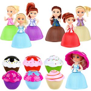 Beautiful Cake Doll Toy Surprise Cupcake Princess Doll Toys for Children Kid Transformed Scented Girls Funny Game Gift (6PCS)