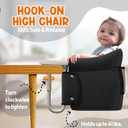Hook On High Chair, Portable Table Chair for Babies, Foldable Baby Feeding Chair with 3-Point Safety Harness, Weaning & Self-Feeding Essential