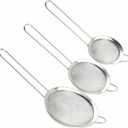 Generic Stainless Steel Kitchen Strainer Set, 3 Pieces, Fine Mesh, Small Colander Included, Silver, 32330