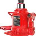 Big RED T92007A Torin Hydraulic Stubby Low Profile Welded Bottle Jack, 20 Ton (40,000 lb) Capacity, Red