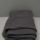 BOUTIQUO 100% Cotton Bed Blanket, Breathable Thermal Twin Size, Soft Honeycomb Waffle Blanket 60"x90", Perfect for Layering Any Bed for All Season, Charcoal Grey